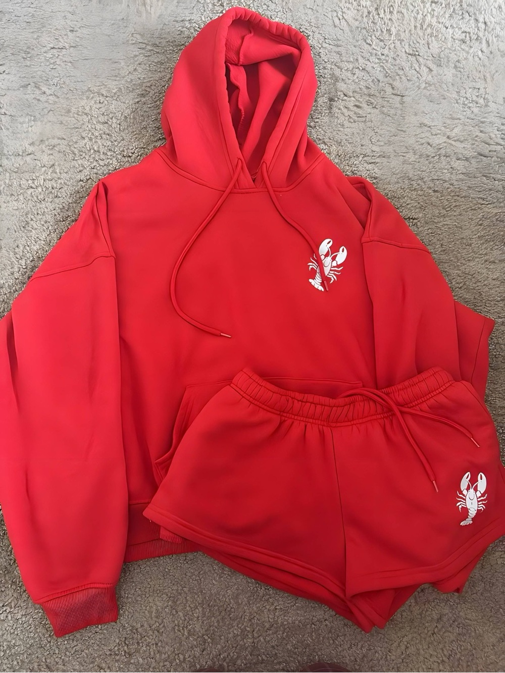 refuge Red Plush Hooded Jacket